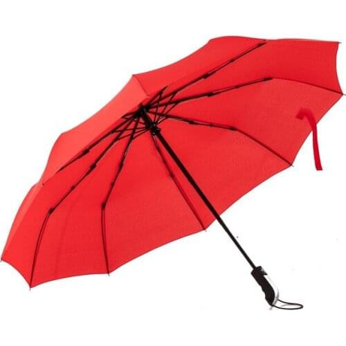 Red Fully Automatic Folding Umbrella Rain Women Wedding Bride Umbrellas Female Windproof 10 Ribs Goddess Paraguas Manual