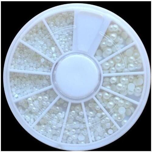 OutTop Nail Art 1 PCS Micro Beads White All For Manicure 3D Glass Nail 2018 Sep10