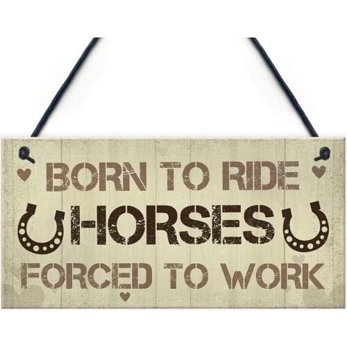 Meijiafei Signs About Horses Funny Horse Sign Horse Gift Pet Sign Horse Lover Gift Funny Pet Sign 10"x5"
