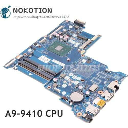 NOKOTION 854969-601 854969-001 For HP 15-BA 15-BA113NA Laptop motherboard CDL51 LA-D712P MAIN BOARD AM9410AFY23AC A9-9410 CPU