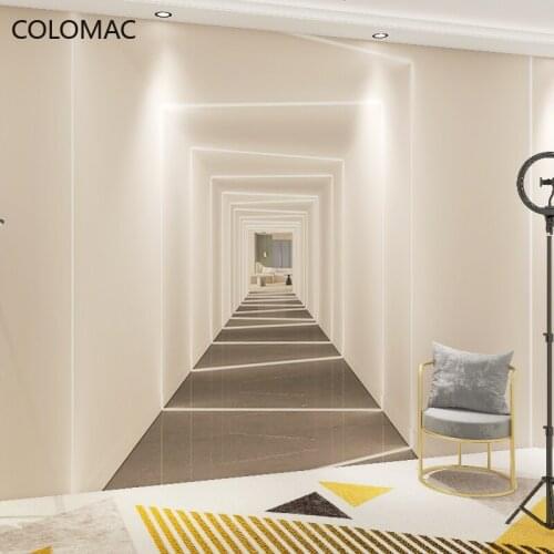 Colomac Custom Wallpaper Modern Concise Living Room TV Background Wall Cloth Live Room Company Solid Mural Tunnel Drop Shipping