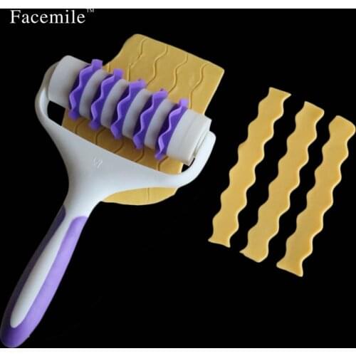 Fondant Strip Ribbon Cutter Embosser Roller Sugarcraft Cake Decorating Mold Baking cooking Tool