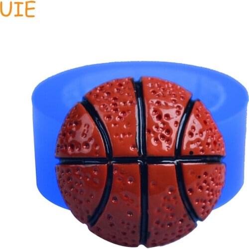 PYL444U Basketball Silicone Mold - Fondant Food Safe Polymer Clay Candy Resin Fudge Sugar Cabochon Ice Cream 23mm