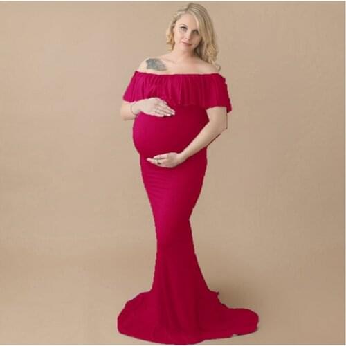 Maternity Photography Props Pregnancy Clothes Maxi Maternity Dress 2020 New Cotten Gown Maxi Dress Sleeveless Maternity Dress