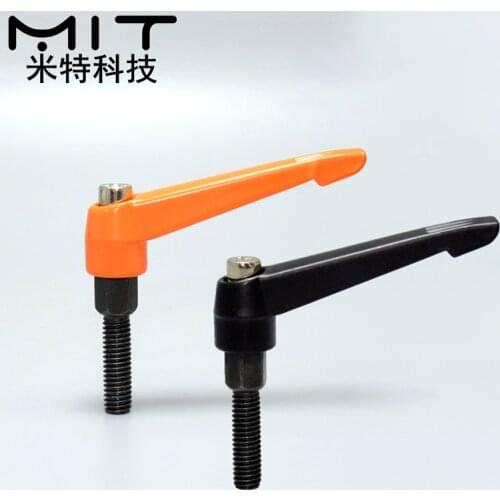 M4 Thread Knob Handle Clamping Lever Machinery Adjustable Handle Locking External Male Thread Knob Hex Nut