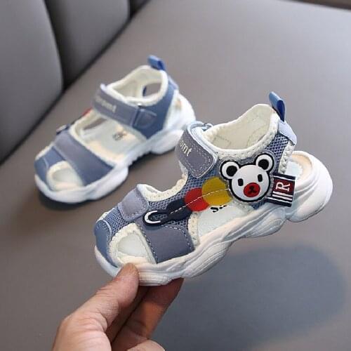 Summer Kids Sandals For Boys Girls Baby Beach Flat Shoes Children Cute Bear Sandals Toddler Student Outdoor Sports Casual Shoes