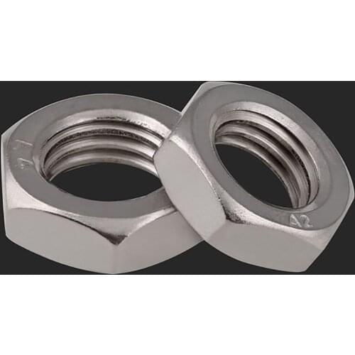 Hex Half Thin Nuts 316 A4 Stainless Jam Nut M4 M5 M6 M8 M10 M12 M14 M16 M18 M20