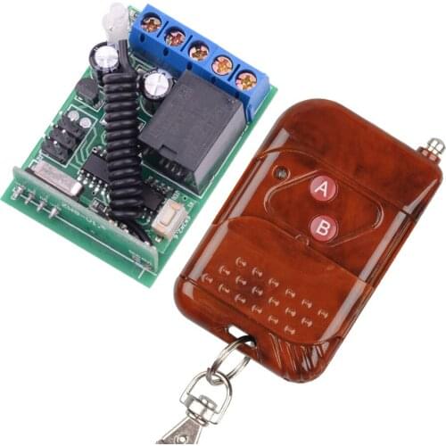 Universal Wireless Remote Control Switch DC 12V 1CH Delay Time Relay Receiver Module and RF Transmitter