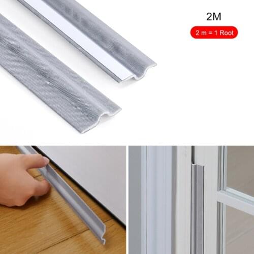 2M PU Sponge Foam Seal Strip Tape Adhesive Anti Collision Soundproof Weather Stripping for Doors Windows Furniture Protection