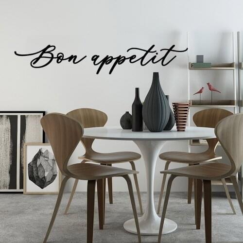 Cartoon Bon appetit Self Adhesive Vinyl Waterproof Wall Art Decal Pvc Wall Decals Wall Decal Home Decor