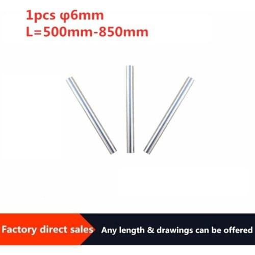 3D Printer Parts Smooth Shaft Rod Optical Axis Multiple Length Option500 550 600 650 700 750 800 850 mm CNC Chromed Diameter 6mm