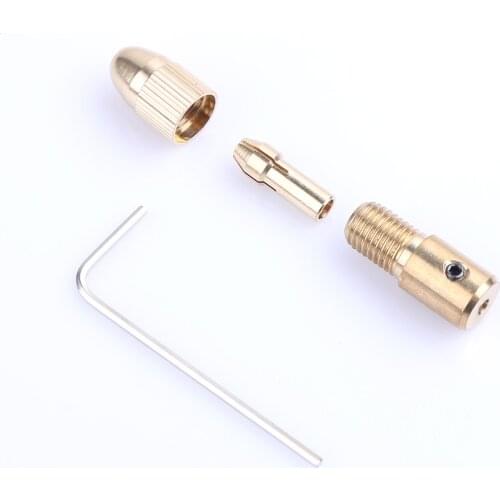 1pc 2.3mm Micro Drill Bit Clamp Fixture Brass Electric Motor Shaft Chuck for 0.2mm -0.7 mm Mini Drill Multi Tools