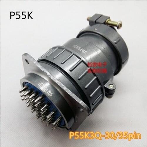 1female+1male=1set P55K3Q aviation plug P55K3Q-30 35 core JA circular connector high current cable connector