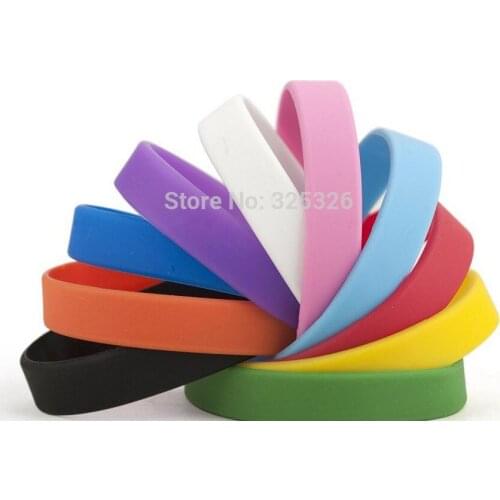 20pcs/lot Free shipping cheap Silicone Wristbands, Mixed solid color Rubber Bracelets For Adults, Party Favors, Colors May Vary