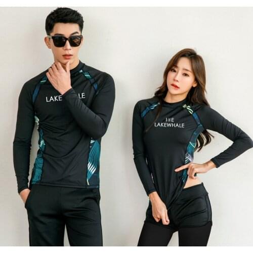 4pc/set Womens Mens Long Sleeve Rash Guards Sun UV Protection Padded Shirt UPF 50+ Swimsuit Tops & Bottoms Full Body Tankini