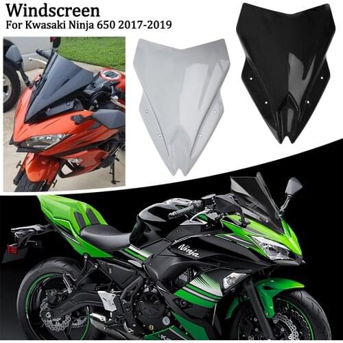 Motorcycle Accessories For Kawasaki Ninja 650 Windscreen Windshield Wind Deflector 2017 2018 2019 Ninja650 NINJA 650 ER6N ER6F