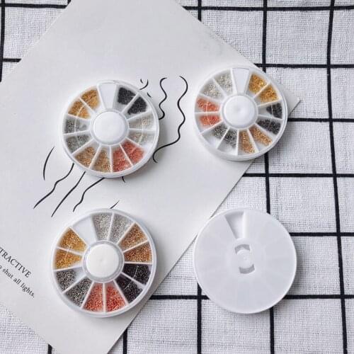 DIY jewelry accessories wholesale nail art new multicolor chain nail decoration metal rivet accessories disc mixed