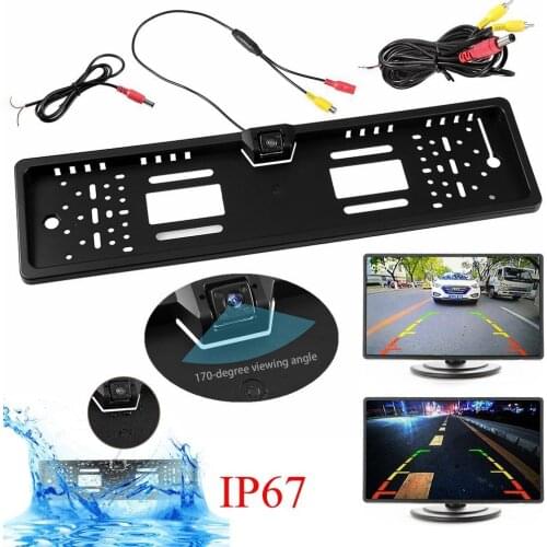 YYZSDYJQ Car Rear View Parking Reversing Night Vision Cameras Backup License Number Plate WITH 4 IR Waterproof