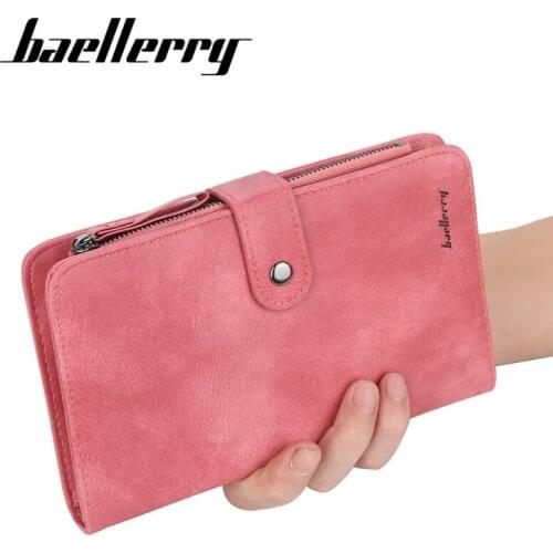Baellerry 2021 New Lady Wallet Korean Version Large Capacity Zipper Clutch Women Purse Casual Soft Leather Coin Pocket Card Bag