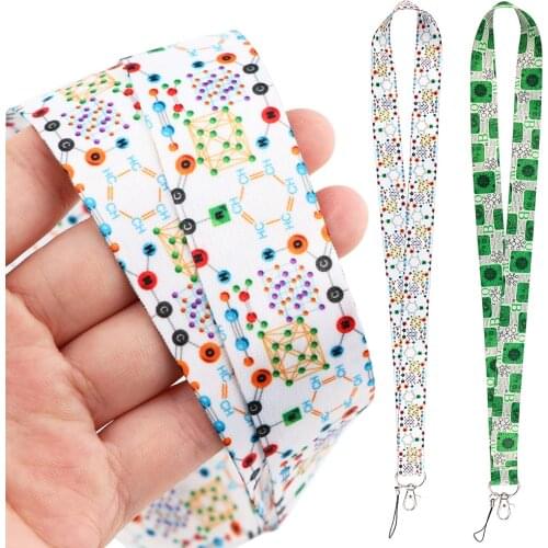 DZ1922 Chemistry Teacher Lanyards Keychain Badge Holder ID Card Pass Hang Rope Lariat Lanyard Key Ring Student Gifts Accessories