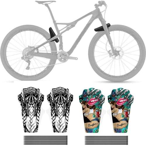 Bike Fender Mountain Road Bike Mud Guard Front and Rear Mudguard Cycling Rain Plate with 8 Fixing Straps Bike Accessories