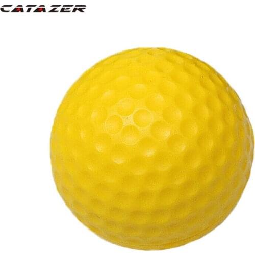 Catazer Yellow Soft PU Sponge Golf Balls Safe for Kids Furniture Indoor Training Swing Putter Club Trainer Supplies