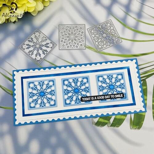 Metal Cutting Dies 3pc Laying Square Scrapbooking Paper craft album Handmade Card Punch Die Cut Art Cutter Alinacutle