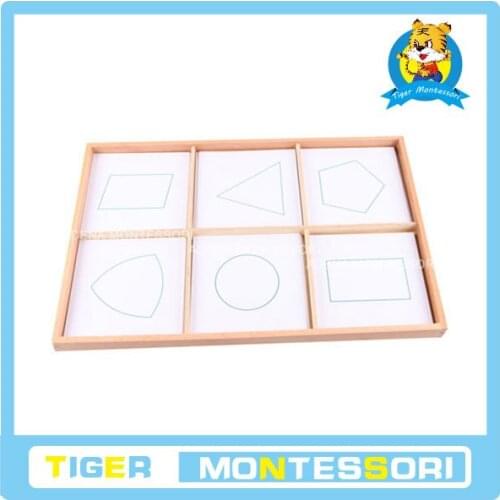 Montessori sensorial Cards For Geometric Cabinet material toy