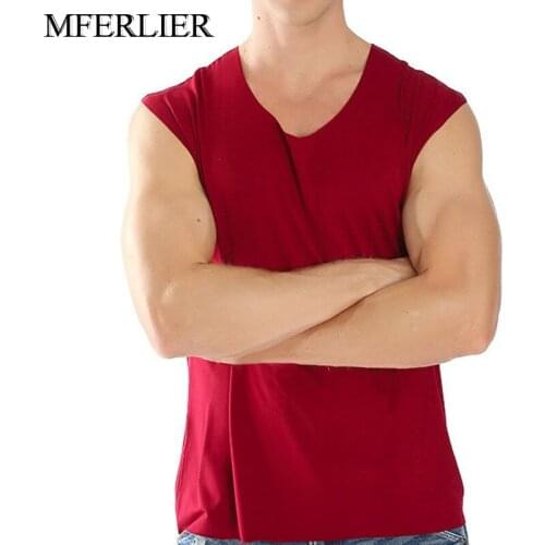 MFERLIER Summer underwear men 5XL 6XL 7XL 8XL Plus size Bust 150 cm large size men underwear