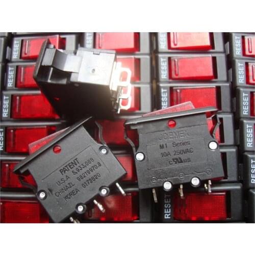 M1 10A 250VAC overload protection switch ship type rocker silver plated foot silver electric shock point with light power switch
