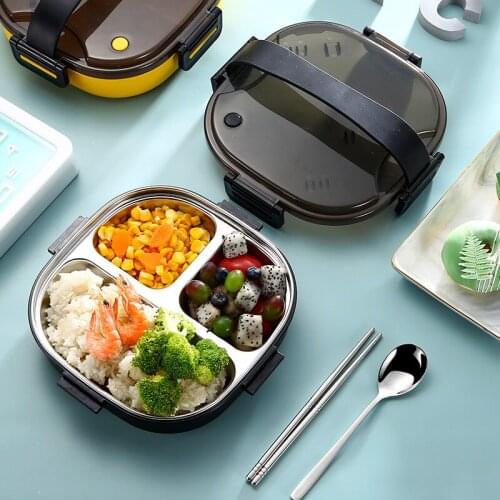 Creative Portable Stainless Steel Lunch Box For Kids Officer Microwave Oven Lunchbox Kitchen Bento Box Travel Food Container