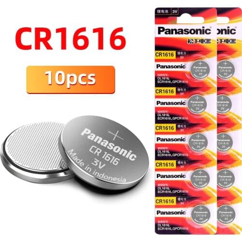 Panasonic Brand New 10PCS Cr1616 Coin Cell Button 3 V Batteries BR1616 ECR1616 For Auto Remote Control Electric Remote Control