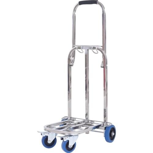 Stainless Steel Folding Luggage Cart Portable Climbing Building Trolley Car Trolley Trailer Trolley Shopping Cart Heavy King