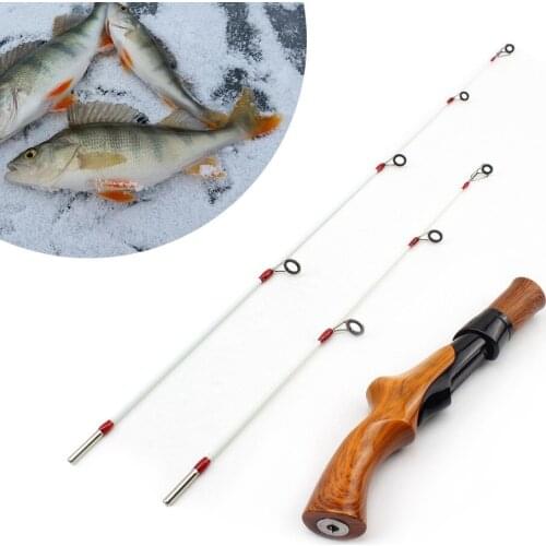 NEW 2 tips 54cm 74cm Portable Winter Ice Fishing Rods Spinning Rod Carbon Fiber Ice pole Ultra-light Carp Fishing 100g Boat rod