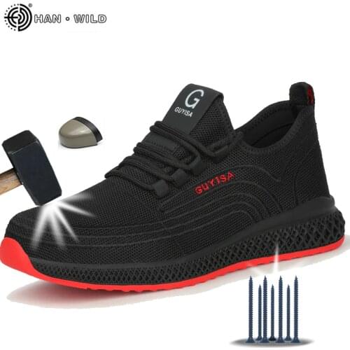 Safety Shoes With Metal Toe Men Immortal Indestructible Ryder Breathable Sneakers Shoe Work Shoes With Steel Toe Work Boots