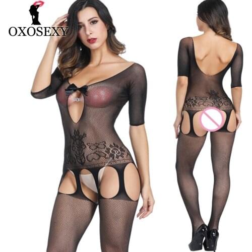 Femme Sexy Bodystockings Open Crotch Bodystocking Sexy Lingerie Body Suit Pole Dance Body Transparent Femme Sexy Costumes 376