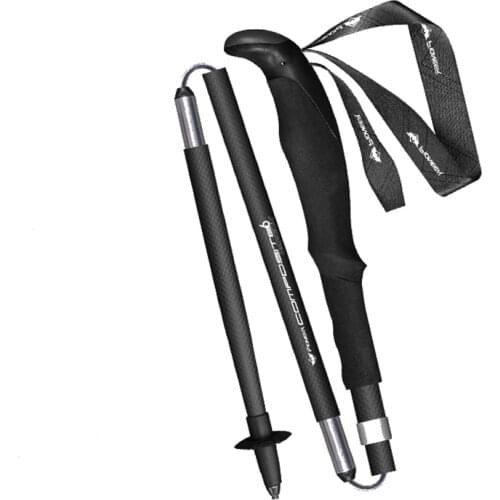 Pioneer 1 Pcs 99% Carbon Fibre Hiking Cane Portable Ultralight Walking Sticks For Climbing Trekking Trail Running