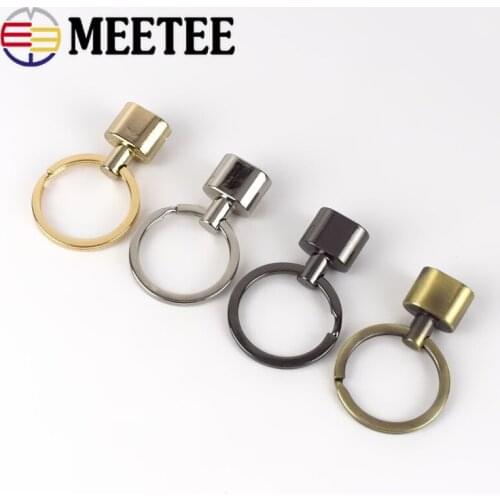 10/30pcs 14mm O Ring Keychain Metal Hanger Buckles for Webbing Cord End Clasps Key Split Rings DIY Hardware Accessories