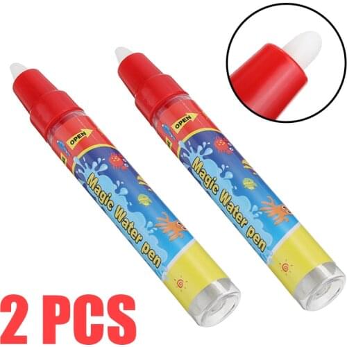 2pcs/set Aqua Water Magic Pen Drawing Painting Pen Writing Aquadraw Doodle Pens Water Drawing Replacement Tool Toy for Kid