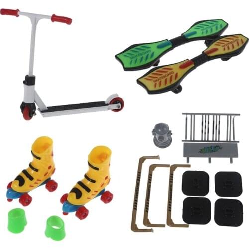 28EC Simulation Fingerboard Scooter Set for Boys/Girls Birthday Gifts Plastic&Alloy