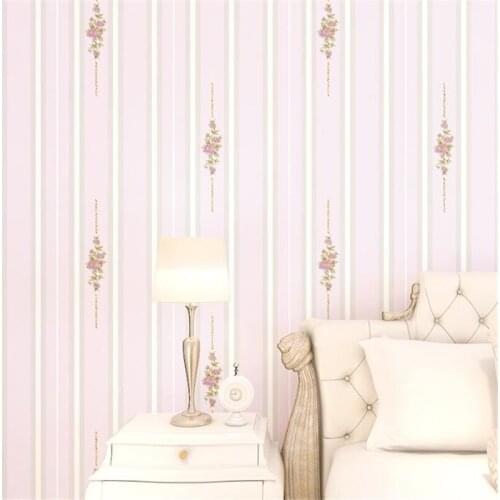 Beibehang 3d wallpaper bedroom warm romantic non-woven vertical wallpaper living room background wall papers home decor tapety