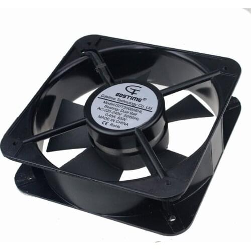 8PCS Gdstime 20CM 200*200*60 MM 20060 220V AC Double Ball Bearing Case Industrial Axial Fan