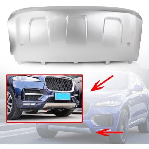 Car Front Bumper Skid Plate Protector Cover Guard For Jaguar F-Pace R-Sport 2016 2017 2018 2019 2020 Silver ABS Plastic