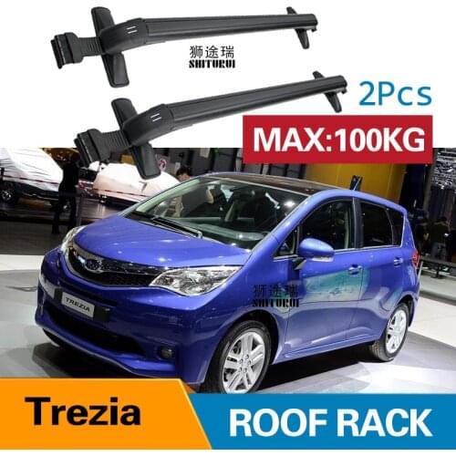 Car Luggage Rack Crossbar Roof Rack FOR SUBARU Trezia 4 DOOR Hatchback 2011+ 2017 2018 2019 LOAD 100KG BAR LED roof rails