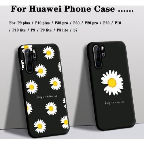 Phone Cases For Huawei P30 p20 pro p10 p9 p8 lite Cover Soft Silicon p7 p9/p10 plus p9 lite Case Rose Flower Floral back Cover