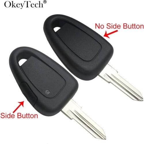 OkeyTech No/Side Button Transponder Car Key Shell For Fiat Iveco Replacement Remote Uncut GT15R Blank Blade Case FOB Accessories