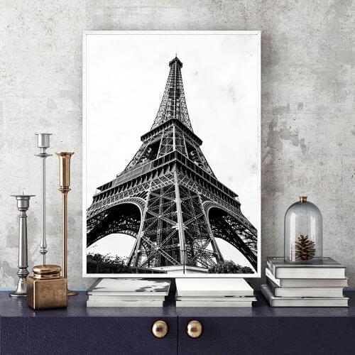 Black White Posters Paris Tower Picture Nordic Canvas Painting for Living Room Bedroom Wall Art Prints Fashion Home Decoration