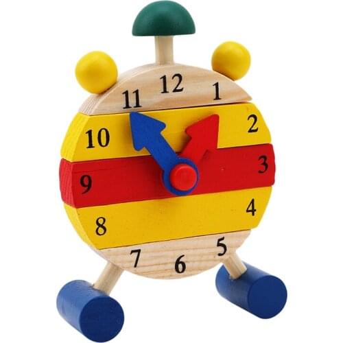 Montessori Wooden Puzzles Toys For Children Digital Calendar Time Learning Educational Game Infant Kids Mini Puzzle Clock