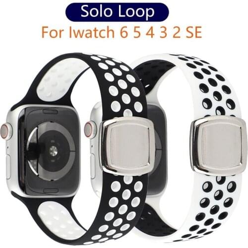 Breathable new sports strap suitable for Apple Watch Band 44 40 38 42mm elastic band bracelet strap iWatch Series 3 4 5 SE 6