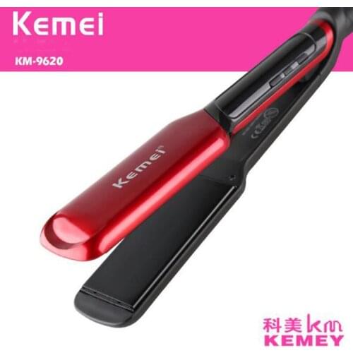 Kemei electric hair straightener KM-9620 hair straight hair styling tool straight hair straight iron LED ceramic coating